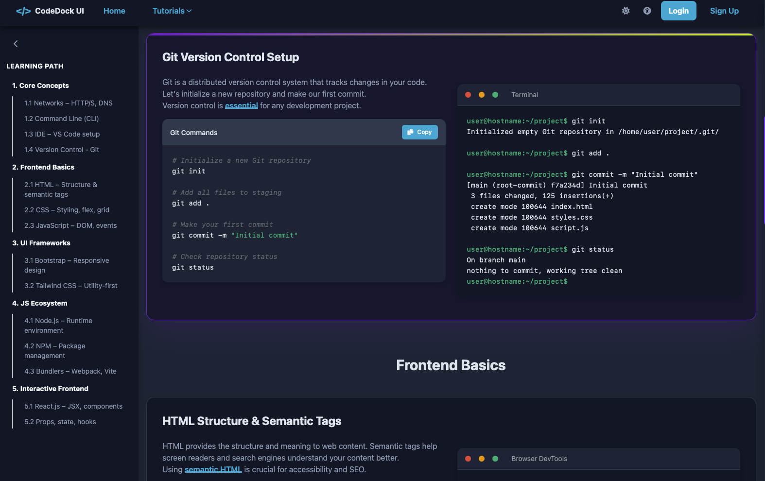 CodeDock — szablon WCAG