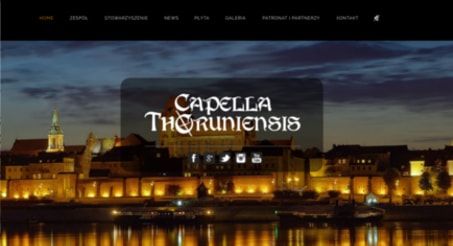 Strony internetowe Toruń – projekt strony Capella Thoruniensis z systemem CMS